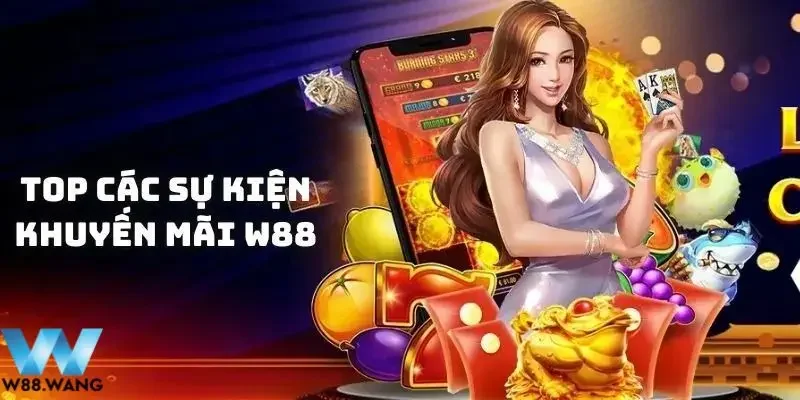 Khuyến Mãi W88 3 Khuyến mãi W88 hoàn cược với tỷ lệ cao
